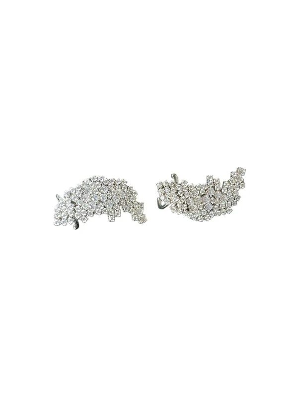 Brinco Ear cuff Zircônia Prata 925 Ródio