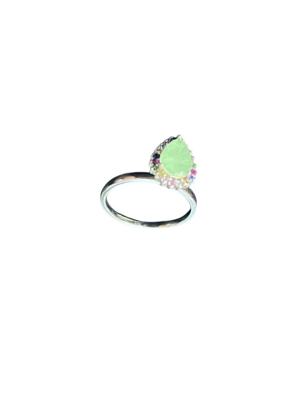 Anel gota Turmalina Fusion Colors Prata 925 Ródio