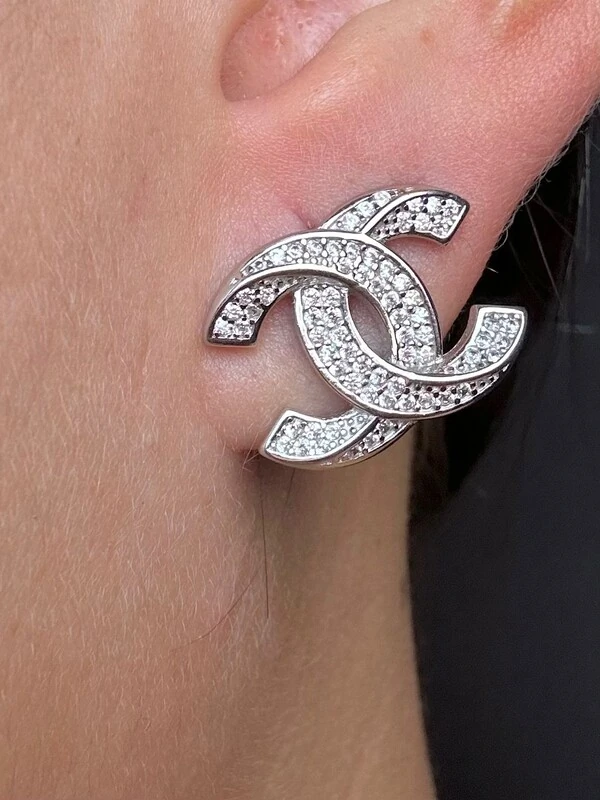 Brinco C zircônia Prata 925 Ródio