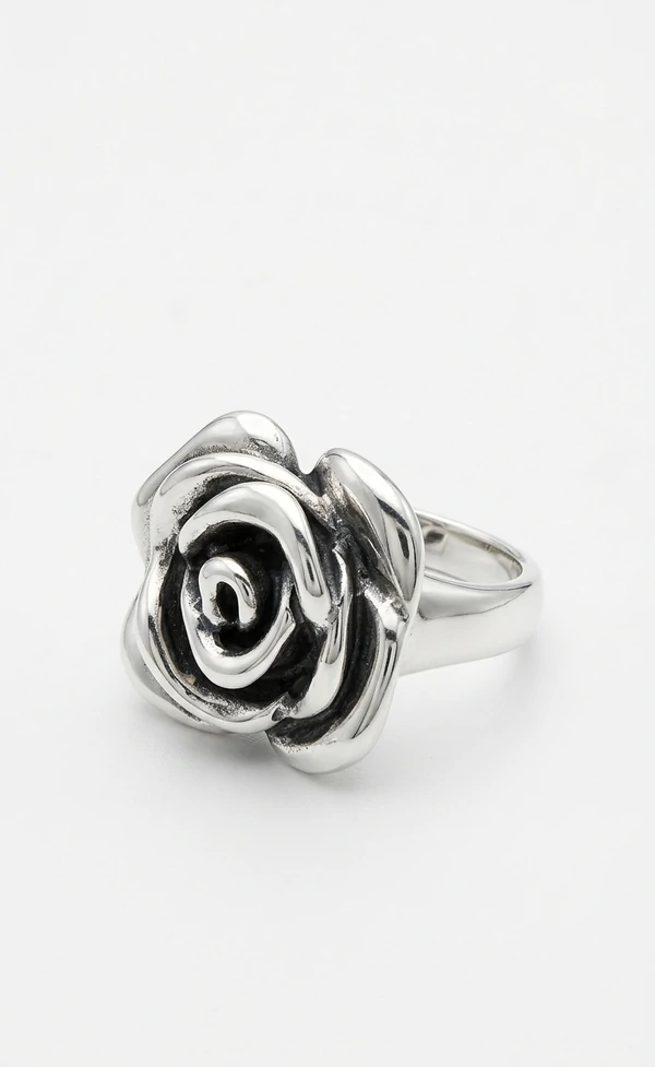 Anel Flor Eletro forma Prata 925 Bali