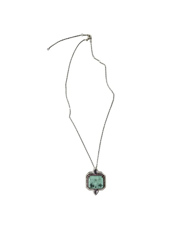 Colar Turmalina fusion Zircônia Prata 925 Ródio