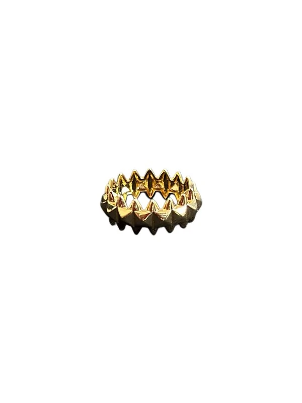 Anel Ponta Prata 925 Ouro18k