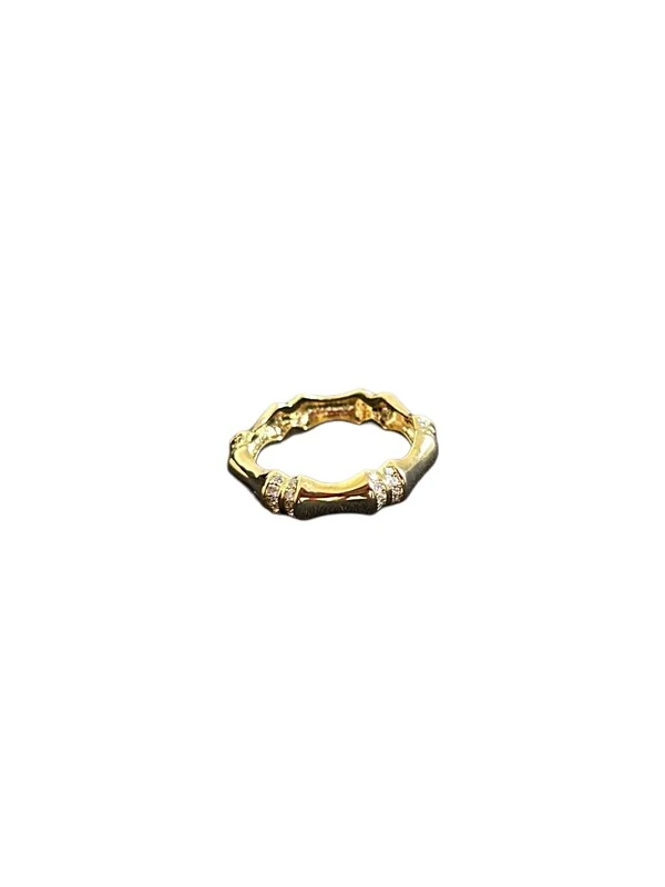 Anel aliança inteira osso zircônia Prata 925 Ouro 18 k