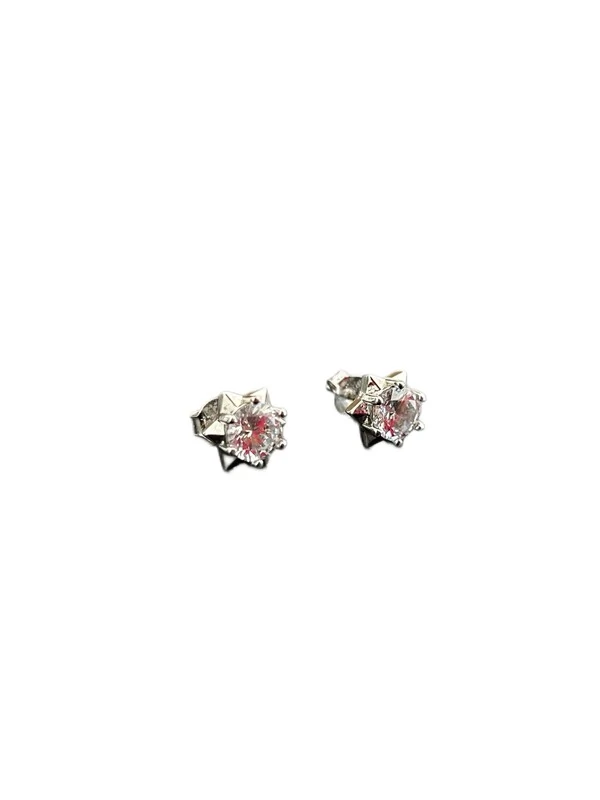 Brinco Estrela Prata 925 Ródio
