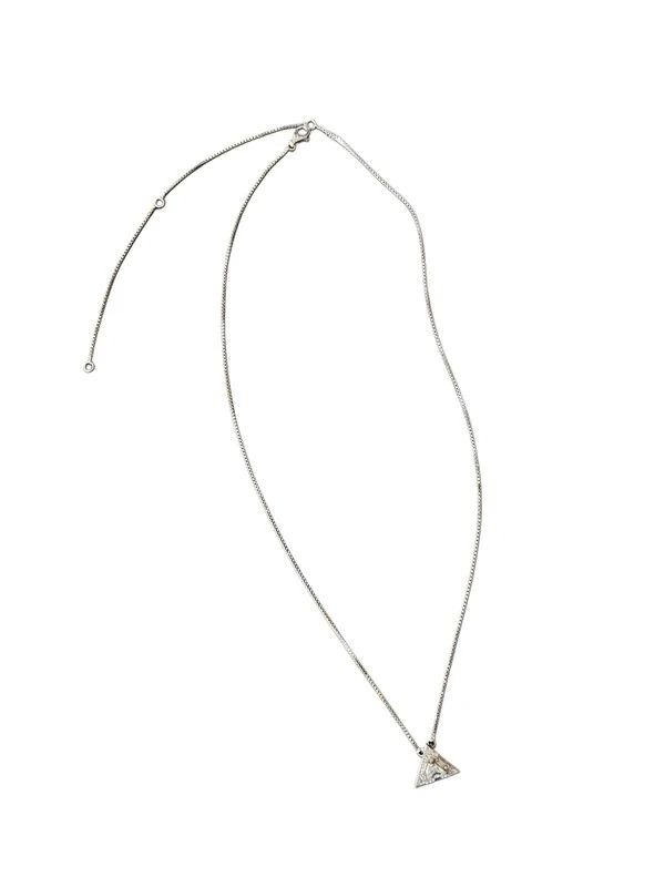 Colar Triângulo Zircônia Prata 925 Ródio