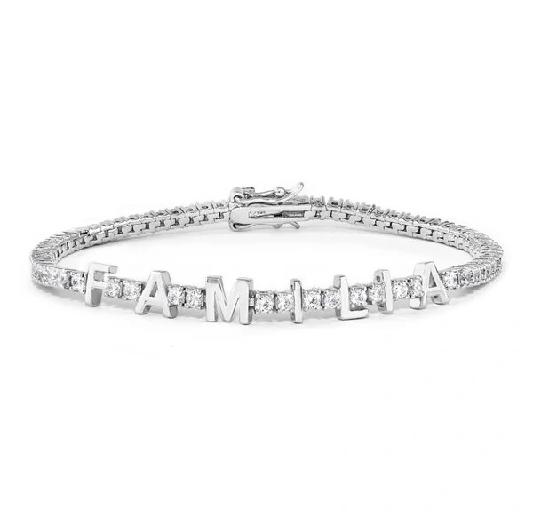 Pulseira Riviera Família17 cm Prata 925 Ródio