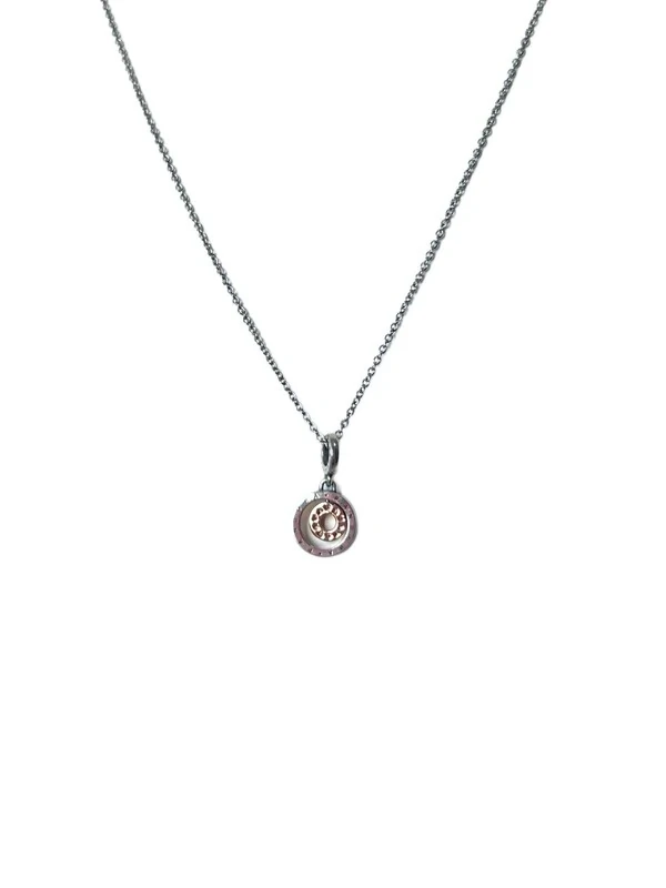 Colar Inspiração 2 elos Rose Prata 925 Ródio