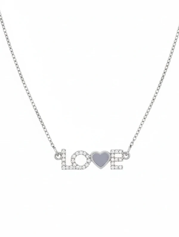 Colar Love Prata 925 Ródio