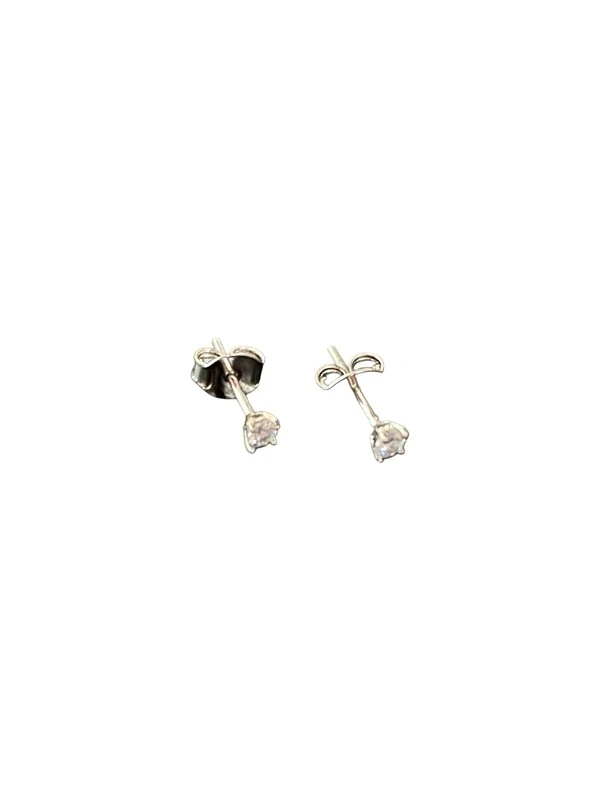 Brinco ponto PP Prata 925 Ródio