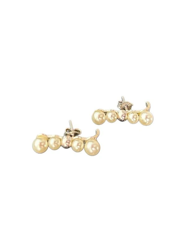 Brinco Ear Hook Pérola Prata 925 Lisa
