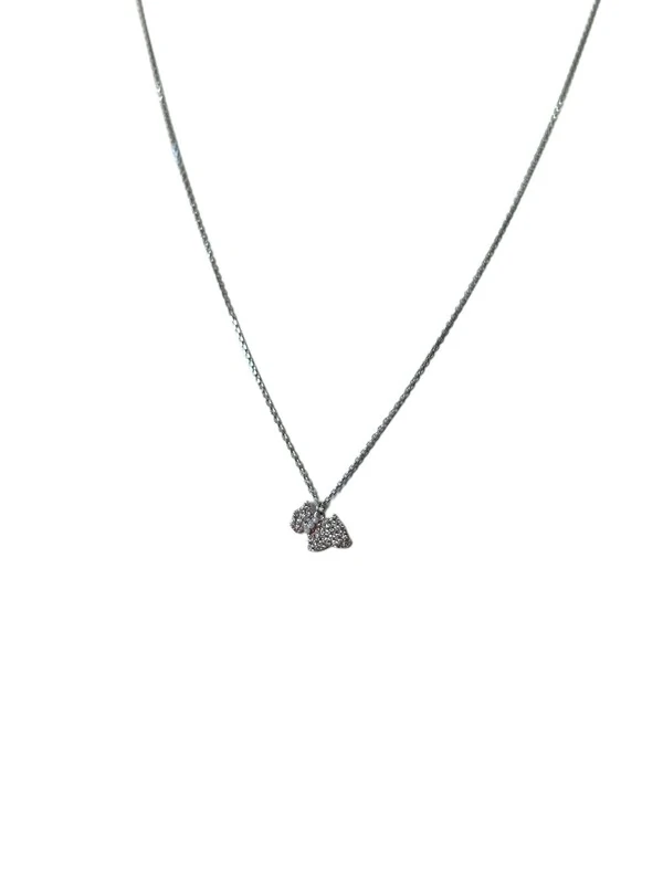 Colar Dog Zircônia Prata 925 Ródio