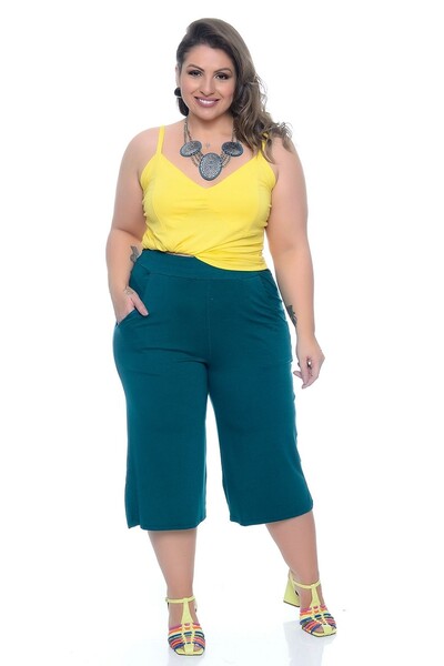 Pantacourt lenner plus size viscolycra