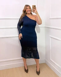 VESTIDO DE UM OMBRO PLANET CHARM