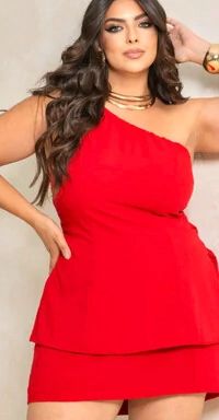 CONJ.BLUSA OMBRO UNICO C/FIVELAS 11422 DIVAS VOGA