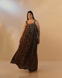 VESTIDO LONGO VISCOSE QUEBELA