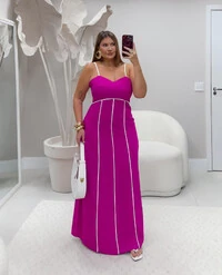 VESTIDO LONGO ALFAIATARIA ROSA MILLIOSSI