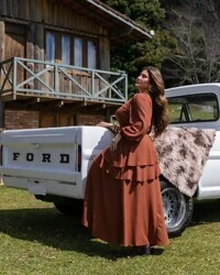 VESTIDO NULA LONGO MANGA MARIA FRANCIA