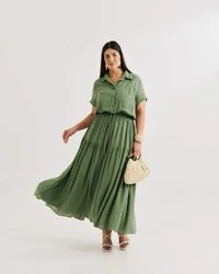 VESTIDO MIDI WORK QUEBELA