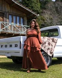 VESTIDO NULA LONGO MANGA MARIA FRANCIA