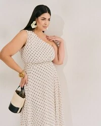 VESTIDO MIDI DE POA QUEBELA