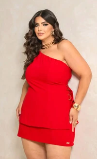 CONJ.BLUSA OMBRO UNICO C/FIVELAS 11422 DIVAS VOGA