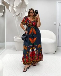 VESTIDO FLORAL MANGA BRU
