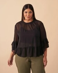 BLUSA COM MANGA QUEBELA