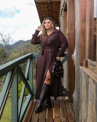 VESTIDO CHEMISE LONGO MARIA FRANCIA