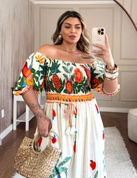 VESTIDO FLORAL FARM TROPICAL