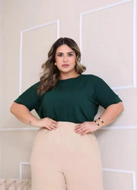 BLUSA LISA CANDY COM MANGA
