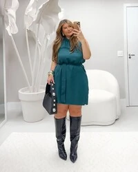 VESTIDO MIRIAM CREPE ROSA MILLIOSSI