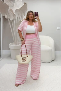 CONJUNTO LISTRADO TRICOT PLANET CHARM