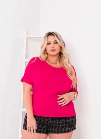 BLUSA LISA CANDY COM MANGA