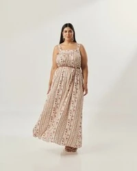 VESTIDO LONGO VISCOSE QUEBELA