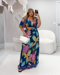 VESTIDO LONGO MANGA LIBERTY