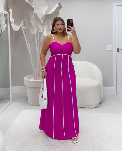 Foto VESTIDO LONGO ALFAIATARIA ROSA MILLIOSSI
