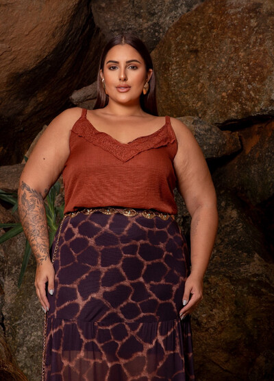 FotoBLUSA ALÇA COM RENDA DIVAS VOGA