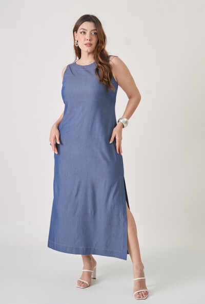 Foto VESTIDO JEANS DENIM SPANDER UPPER