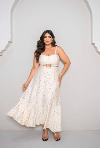 Foto VESTIDO MIDI COM PEPLUN 8475 DIVAS VOGA