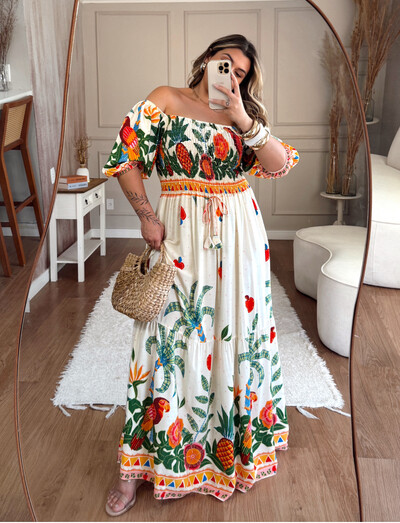 Foto VESTIDO FLORAL FARM TROPICAL