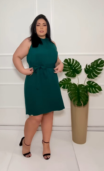FotoVESTIDO MIRIAM CREPE ROSA MILLIOSSI
