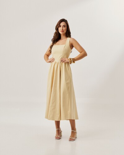 FotoVESTIDO MIDI TRICOLINE QUEBELA
