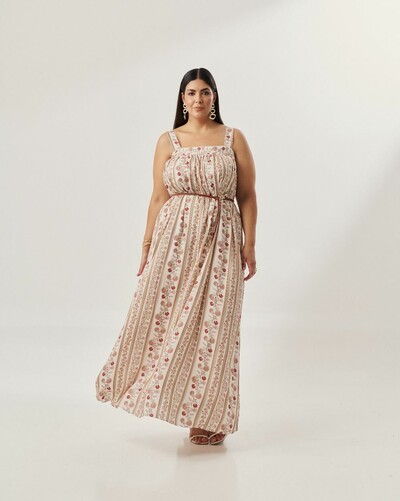 Foto VESTIDO LONGO VISCOSE QUEBELA