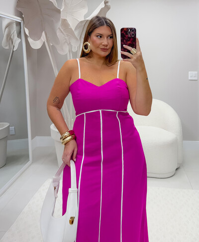 FotoVESTIDO LONGO ALFAIATARIA ROSA MILLIOSSI