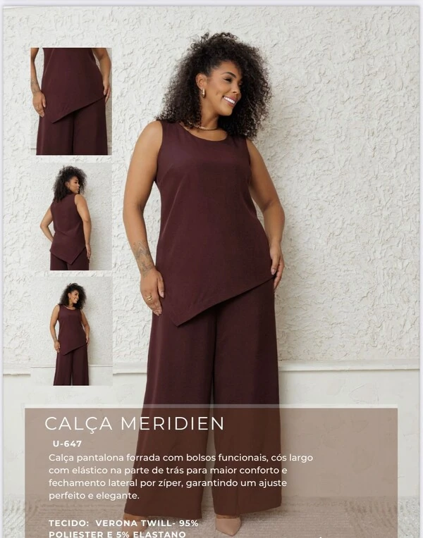 CONJUNTO CALÇA E BLUSA MERIDIEN UPPER