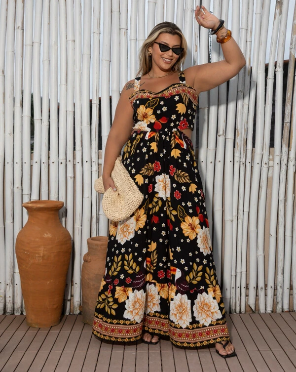 VESTIDO FLORAL FARM TROPICAL