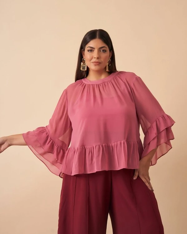 BLUSA COM MANGA QUEBELA