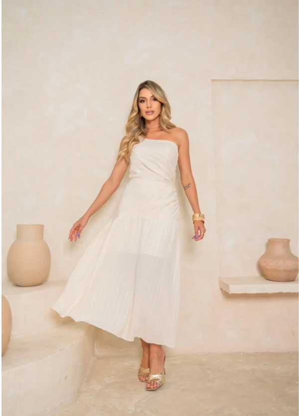 VESTIDO LISTRADO ASSIMETRICO 8473 DIVAS VOGA