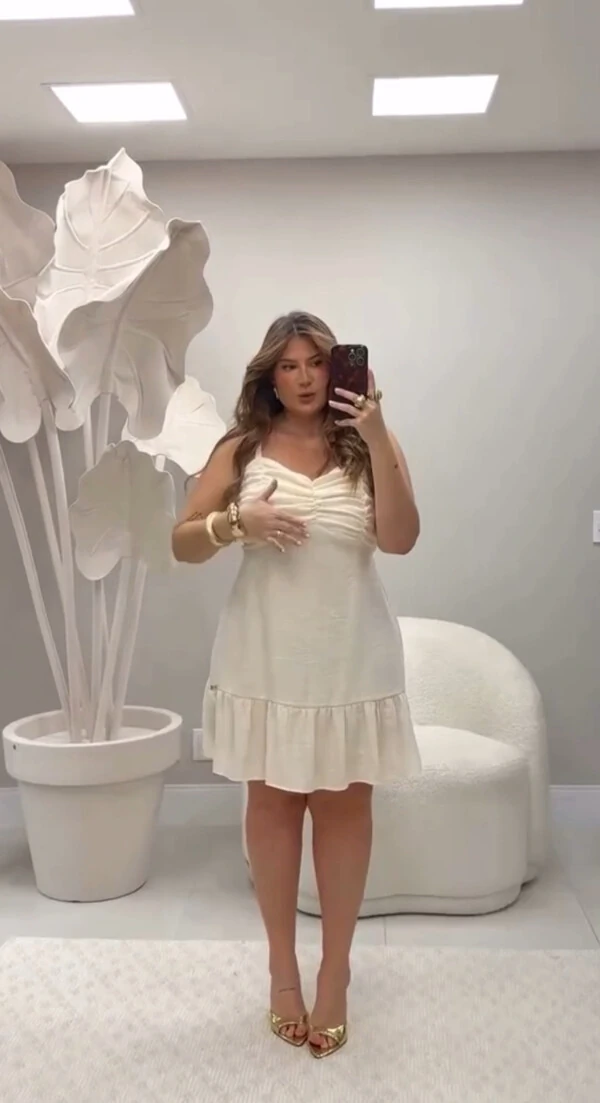 VESTIDO COM BUSTO DRAPEADO 8462 DIVAS VOGA