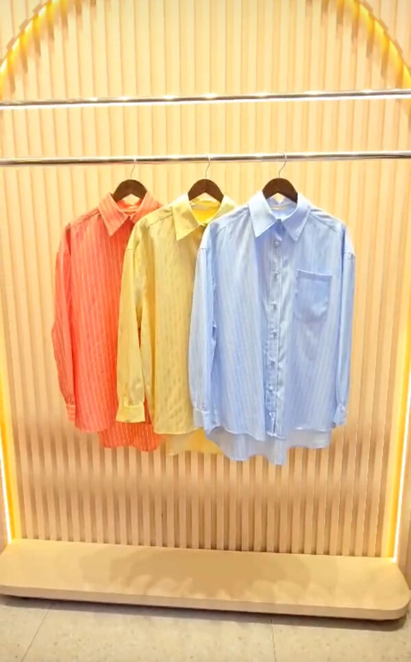 CAMISA LUCIANA LISTRA CHICLE CURVES